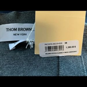 Thom Browne NY CLASSIC V NECK CARDIGAN